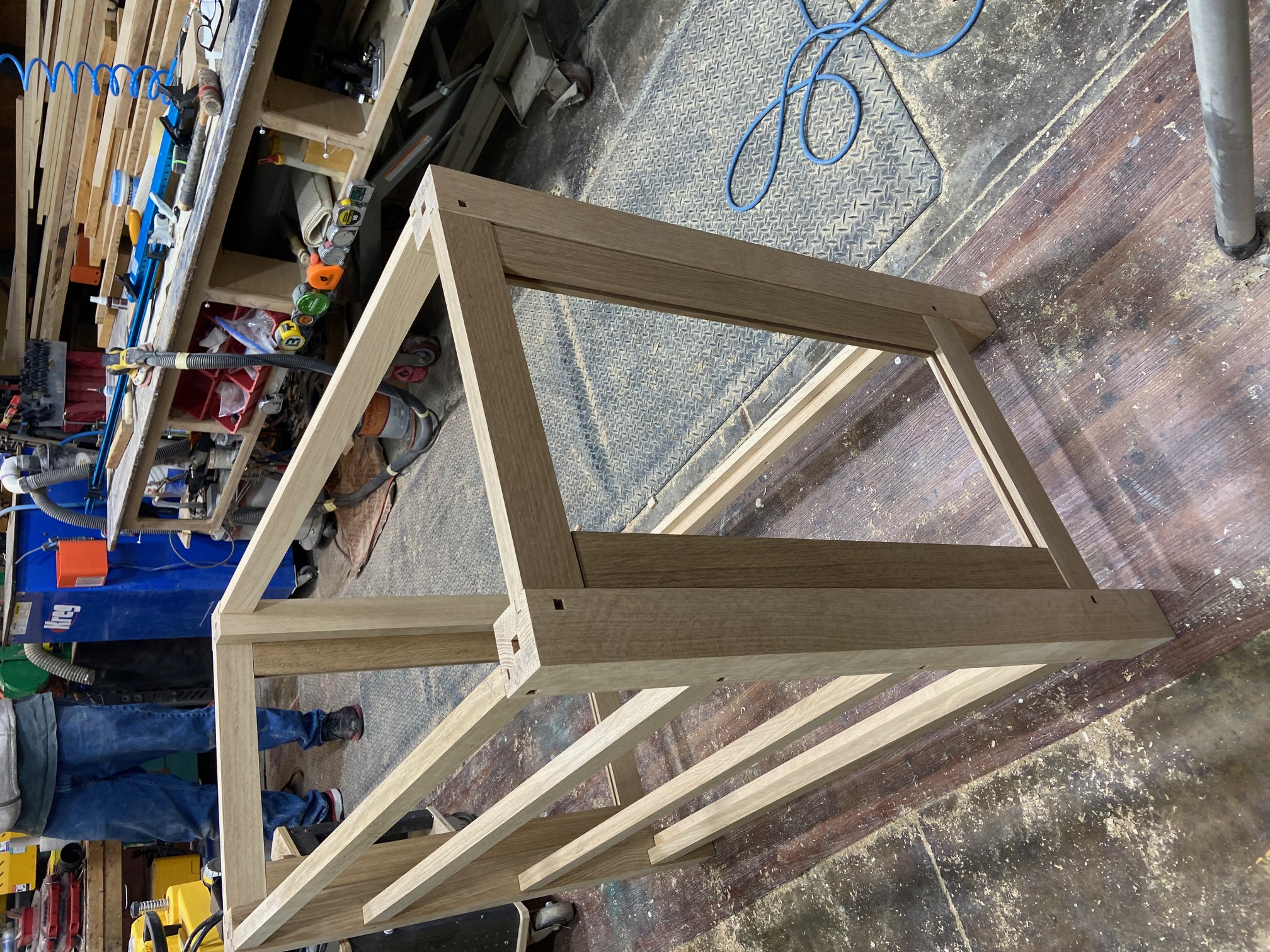 White Oak Console Table project in Iowa
