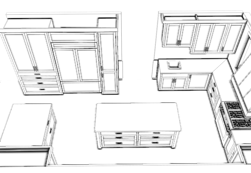Kitchen design sketch